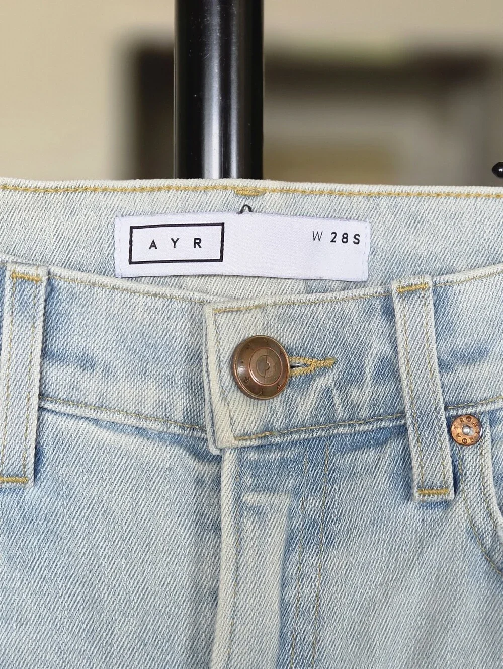 AYR The Sugar Straight Leg Light Wash Distressed Jeans - Picture 3 of 12